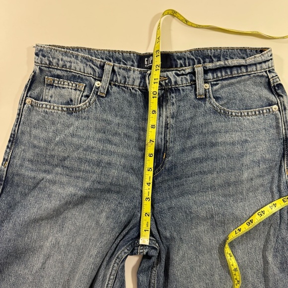 Gap Denim Baggy Jeans Womens Size 30 10 Long Dark Wash - Picture 7 of 10